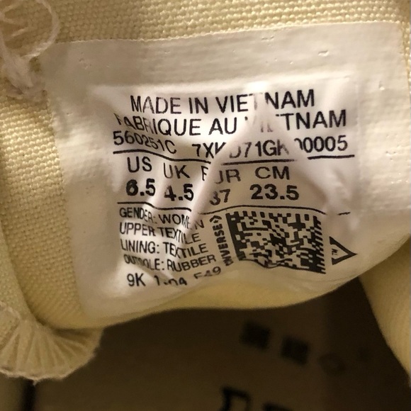 White Converse Platform Chuck Taylor Sneakers - Size 6.5 - Picture 7 of 10